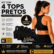 Kit 4 Top Academia Miusa Sport Nadador Academia Treino Roupas Fitness (metade)