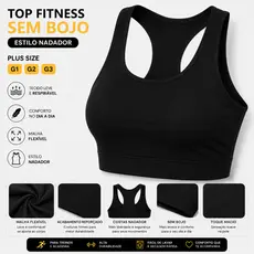 Top Plus Size Fitness Suplex Treino Academia Roupas Para Malhar