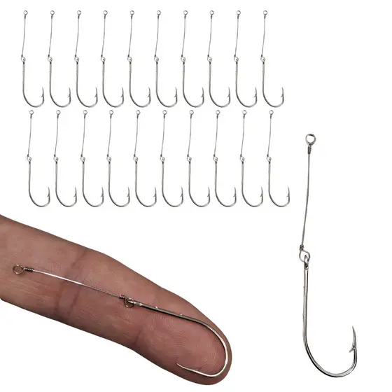 Anzol Encastoado N°1 Piranha Matrixã Traíra Piau Kit 20pçs