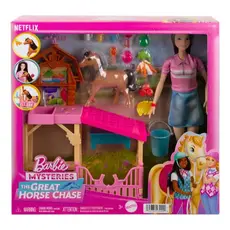 Boneca Barbie Conjunto De Cuidados Com Cavalos - Mattel Hxj40