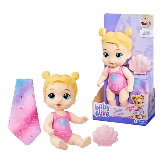 Baby Alive Brincadeira De Sereia Harper Hugs Loira - Hasbro G1477