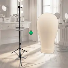 Kit Manequim De Pano Branco E Tripé Para Manequim Em Ferro Resistente Preto Com Bandeja