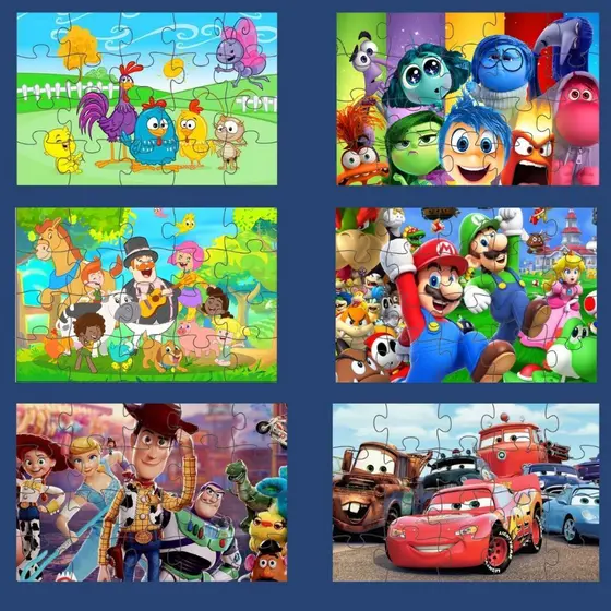 Kit Quebra Cabeça Grande Infantil Jogo De Criança 20 Peças Varios Desenhos 20x25 Brinquedo