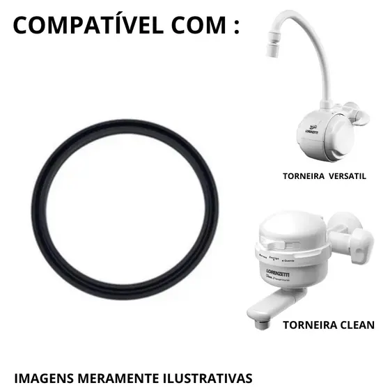 Anel Guarnição de Vedação Para Torneiras Eletricas Versatil e Torneira Clean Original Lorenzetti