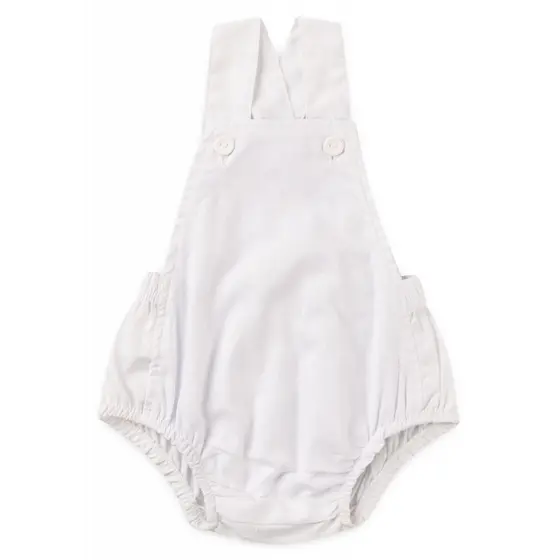Romper Tricoline - Branco Natal - Ame Kids