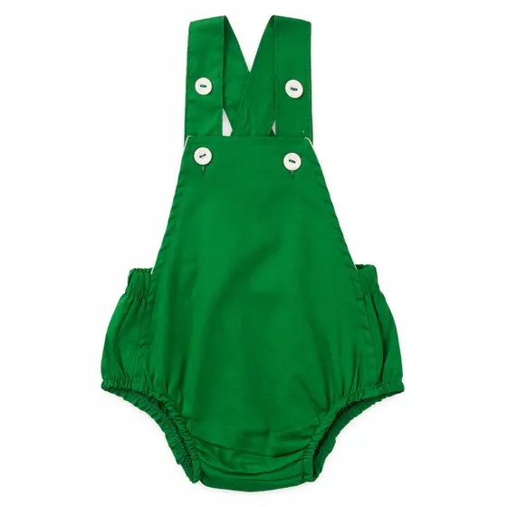 Romper Tricoline - Verde Natal - Ame Kids