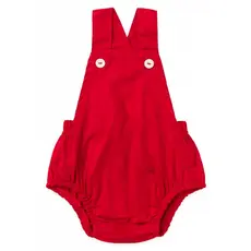 Romper Tricoline - Vermelho Natal - Ame Kids