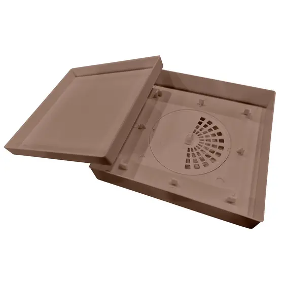 Ralo Oculto 15 x 15 Invisível Universal Sifonado Marrom MultiCerto
