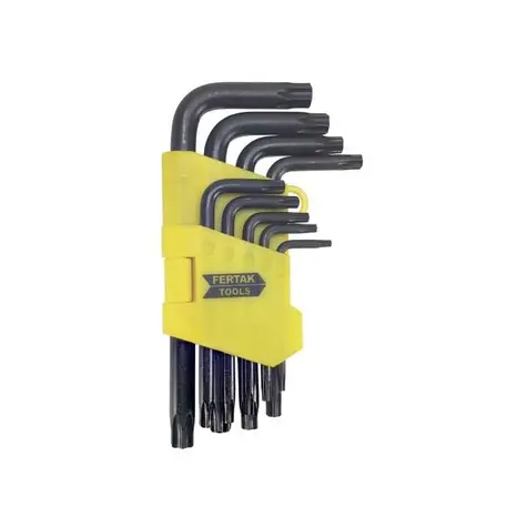 Jogo Chave Torx 9 peças Fertak Curta