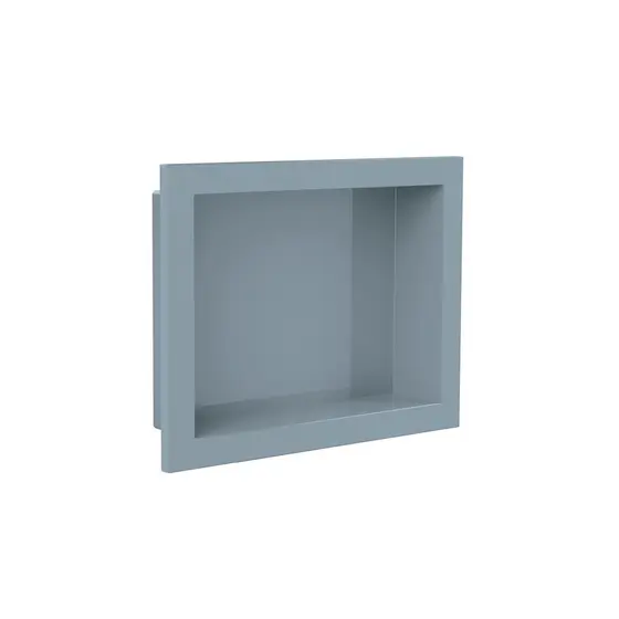 Nicho Para Banheiro Embutir Plástico Cinza Urbano 30x40cm Metasul