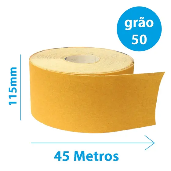Lixa Rolo 45m Alcar Grão 50 - Desbaste