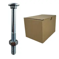 Parafuso Francês Galvanizado com porca 5/16X3" (Caixa com 100 Peças) Stein