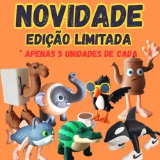Tung tung  tung saur capuccino - assassino 3D colecionável meme articulado boneco tralalero tralala