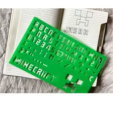 Estêncil Minecraft Alfabeto Completo – Desenho Escolar - escola letras engraçadas material escolar