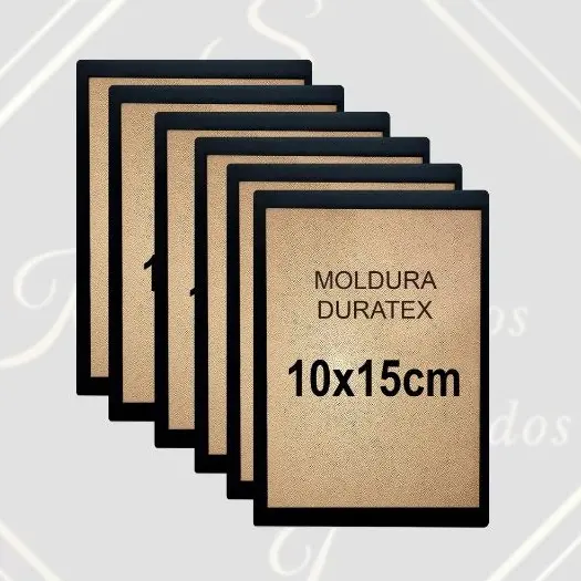 Kit 10 unidades Moldura Quadro 10x15cm sem Vidro, sem Acetato somente com Duratex