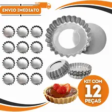 KIT 12 UNIDADES FORMA TORTINHA CRESPA FUNDO REMOVÍVEL – EM FLANDRES