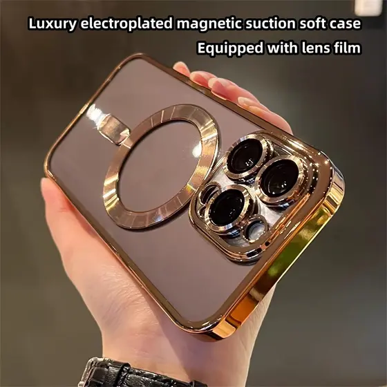 Adequado Para iPhone 11 , 13 , 12  14 15 16 Pro Max Plus Capas De Telefone , Luxuosa Capa Protetora Transparente Galvan