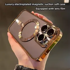Adequado Para iPhone 11 , 13 , 12  14 15 16 Pro Max Plus Capas De Telefone , Luxuosa Capa Protetora Transparente Galvan