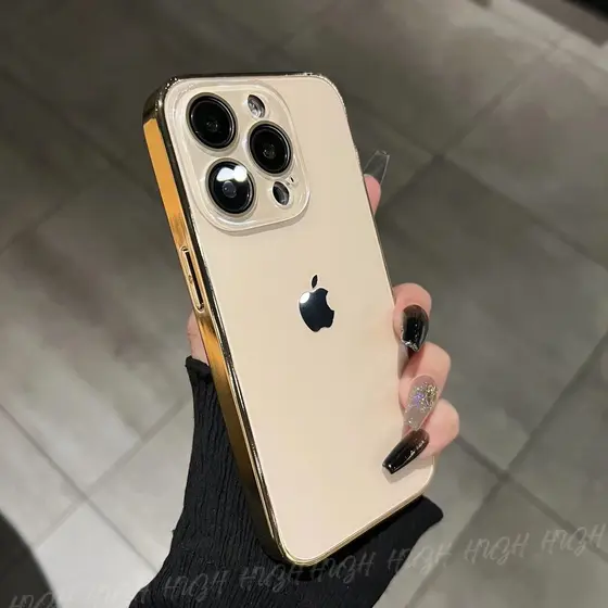 Caso original de luxo com vidro fino AG para iPhone 15 12 13 14 11 14 Pro Max Plus