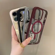 Adequado Para iPhone 15 14 13 12 11 Pro Max Plus XR TPU Capa Magnética Transparente