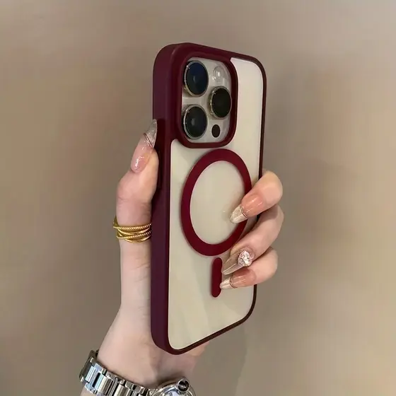 Adequado Para iPhone 15 14 13 12 11 Pro Max Plus X XS XR 13Mini 12Mini TPU Concha Magnética Transparente