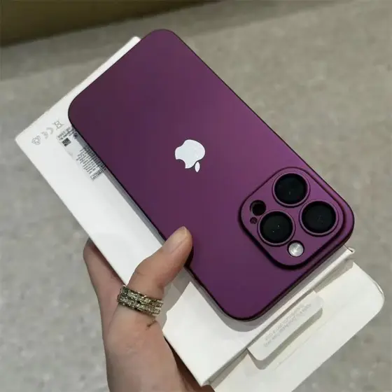 Luxo Quadrado Original Fosco Caso De Telefone Para iPhone 16 15 14 13 12 11 Pro MAX Plus Com Filme Lente Tudo Incluído U