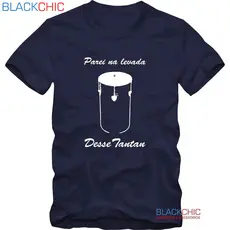 Camiseta Masculina Samba Tantan Estampa Sambista Algodão Manga Curta Casual Confortável P M G GG