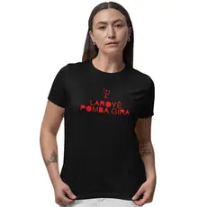 Camiseta Feminina Baby Look Pomba Gira Laroyê Algodão Premium Manga Curta Slim Confortável P ao GG