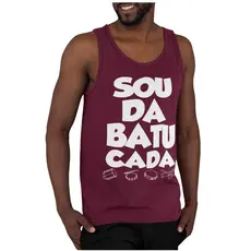 Camiseta Regata Masculina Samba Pagode Estampa Batucada Algodão Casual Confortável P M G GG
