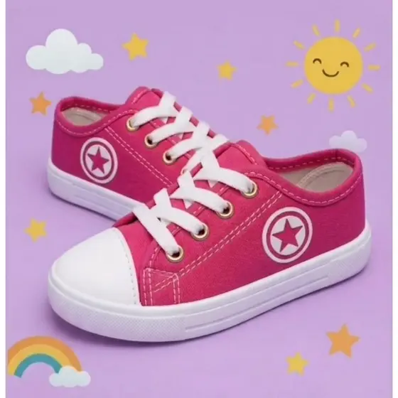Tenis/Menina/Rosa/Casual Star/Escolar