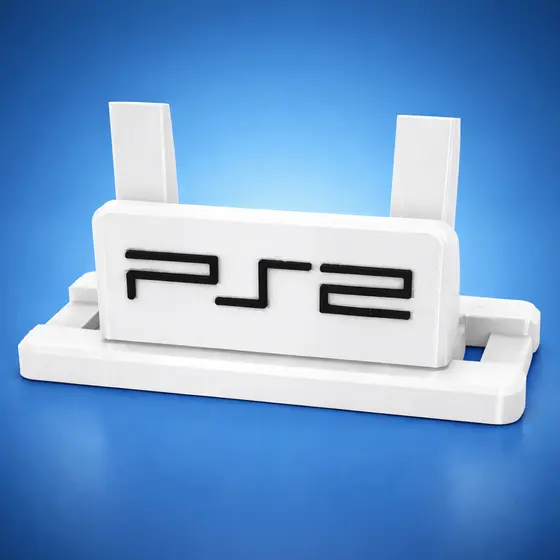 SUPORTE VERTICAL PARA PLAYSTATION 2 - PS2 SLIM COM LOGO -3D