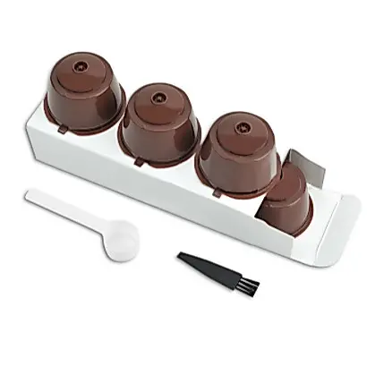 2 Kit Castanho/Preto Cápsula café reutilizável /Dolce Gusto/