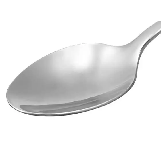 Kit 12 Colher De Jantar Aço Inoxidável Prata Polimento Tecnologia Casa Cozinha Utensílios De Mesa