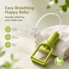 1 Conjunto Aspirador Nasal Verde Para Aliviar A Congestao Nasal Do Bebe De Forma Rapida E Facil E Segura