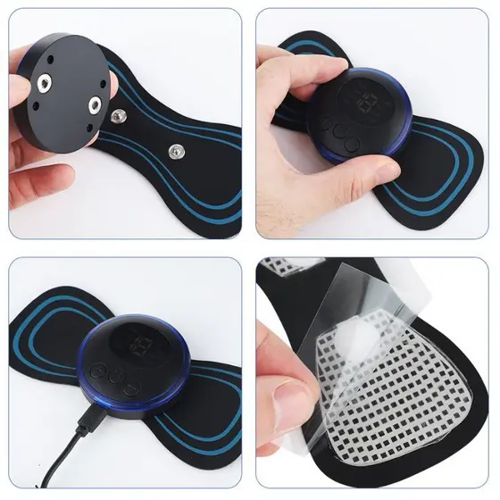 5 Elétrico De Pescoço Portátil Para Alívio Da Dor Muscular Cervical Mini Massageador EMS Estimulador