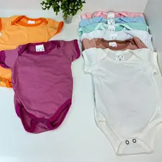Kit 2 Body Infantil menino menina liso cor neutra sortido Body para bebe Roupa para bebe