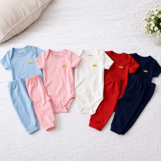 Kit 6 peças Body bebe e Mijao 100% algodão 3 Body e 3 Mijao Sortido Body Infantil Roupa para bebe