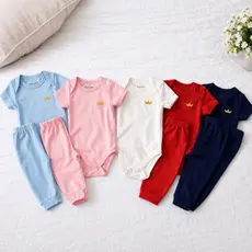 Kit 6 peças Body bebe e Mijao 100% algodão 3 Body e 3 Mijao Sortido Body Infantil Roupa para bebe