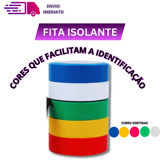Fita Isolante Antichamas Para Reparos Fixação de Fios Elétricos Decoração Fitas Isolantes Multiuso