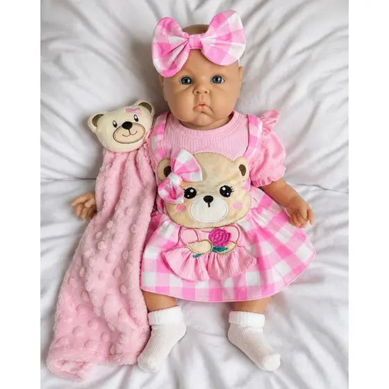 Boneca Bebê Reborn Realista Silicone Sólido 47cm Promoção