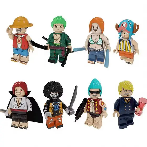 Bonecos One Piece - Blocos de Construção- Minifigures de Ação