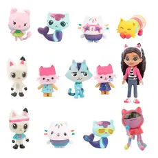 Kit 13 Miniaturas Personagens A Casa Da Gabby Dollhouse PVC Figure Colecionáveis