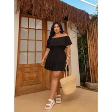 Macaquinho Vestido Plus Size All Curve Tendencia fashion Modelador Cintura Primavera Leve Ombro a Ombro Verao