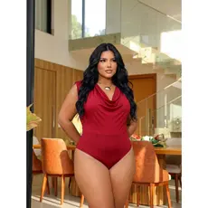 Body Camisa Blusa Babado Plus Size Tendencia All Curve Manga Curta Fashion Novidade
