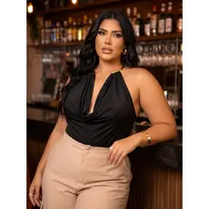 Body Camisa Blusa Argola Dourada Manga Curta Plus Size Feminino Festas Rodeio Country Sertanejo