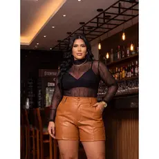 Body Plus Size Festival Trabalhado Metalizado All Curve Femino Festas Balada