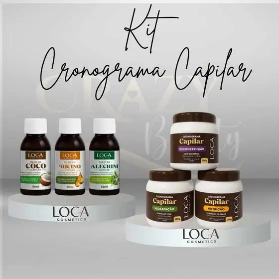 Kit Cronog. Másc. Capilar + Kit Óleos Capilares - Loca Cosmestics