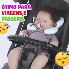 almofada de apoio para pescoço e segurança para bebe conforto e carro formato de coelhinho