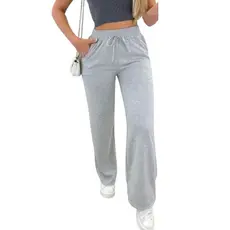 Calça Pantalona Feminina De Lazinho Quente Premium Cintura Alta Com Bolso Para Inverno Frio