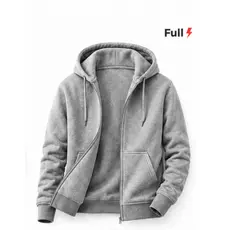 Blusa Moletom Feminina Frio Liso Estiloso Jaqueta Premium Canguru Flanelada Zíper Casual Inverno